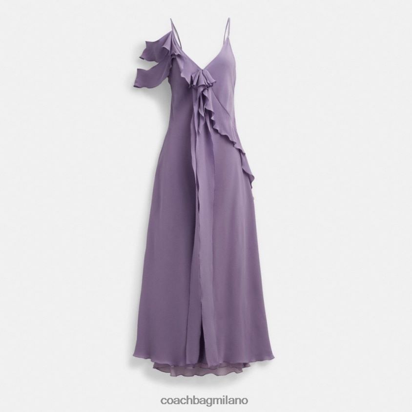Coach donne vestito in sbieco con spalline sottili viola FPN0Z8519