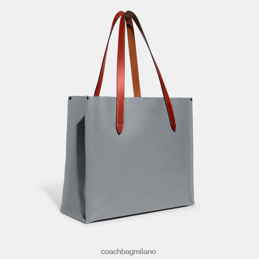 Coach uomini borsa a staffetta grigio blu FPN0Z8630