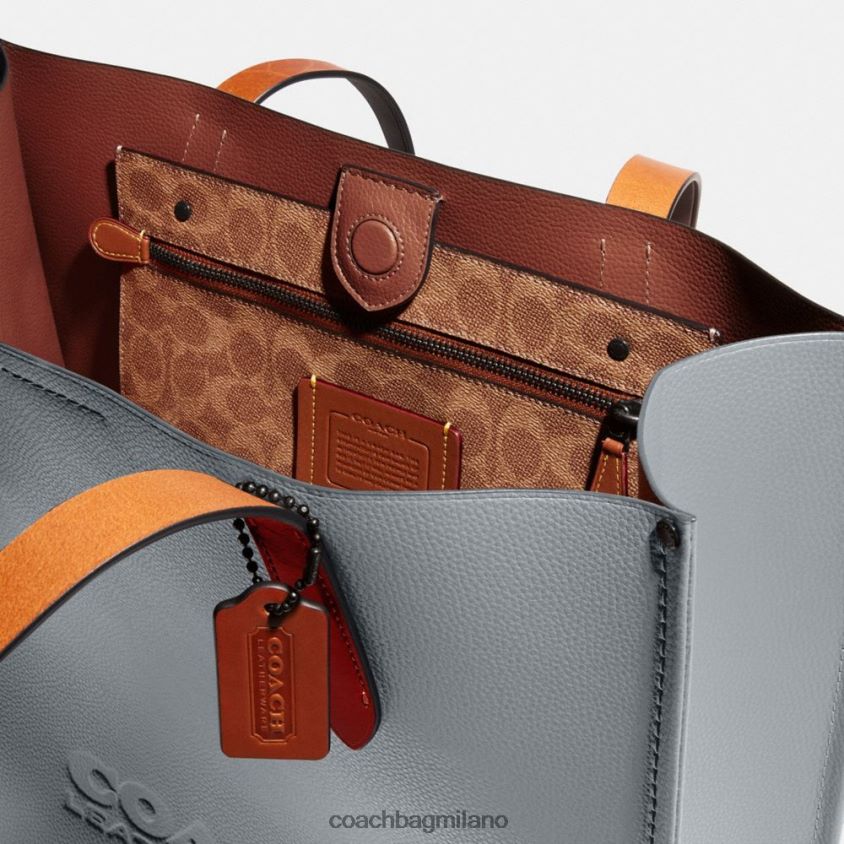 Coach uomini borsa a staffetta grigio blu FPN0Z8630