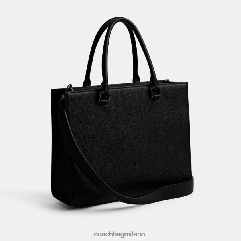 Coach uomini borsa con tela firmata nero FPN0Z8637