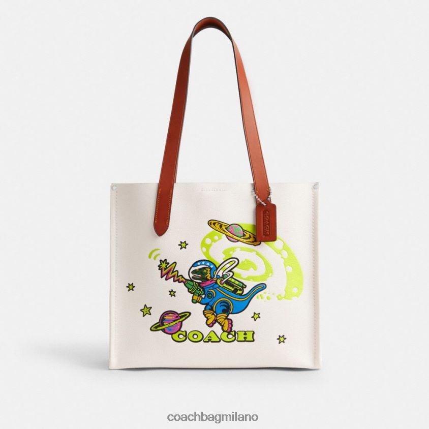 Coach uomini borsa per staffetta cosmic coach 34 con rexy gesso multi FPN0Z8633