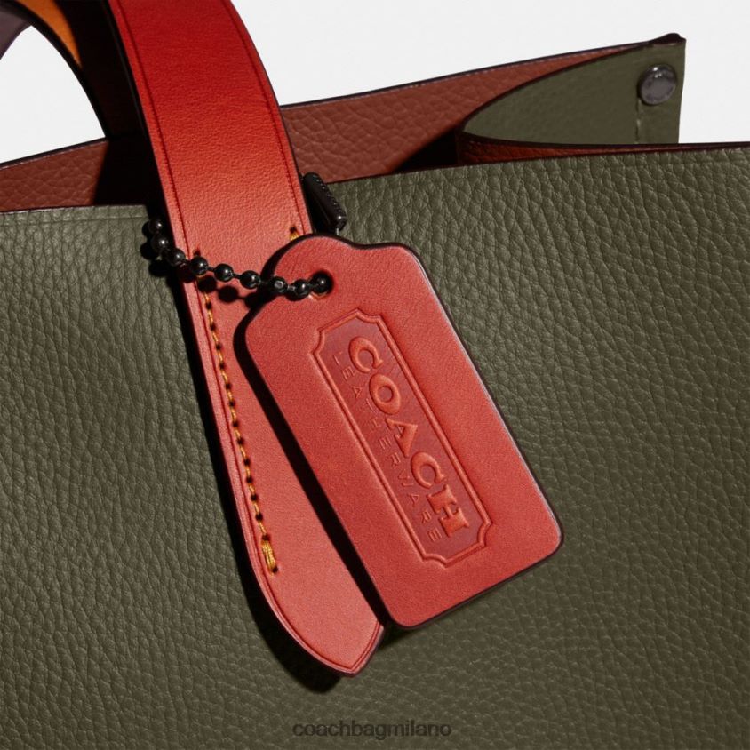 Coach uomini borsa relè 34 Army Green FPN0Z8644