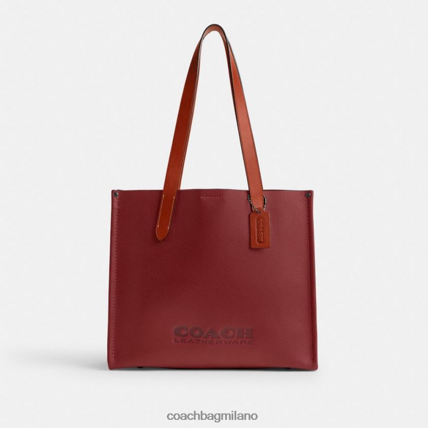 Coach uomini borsa relè 34 rosso rubino FPN0Z8627