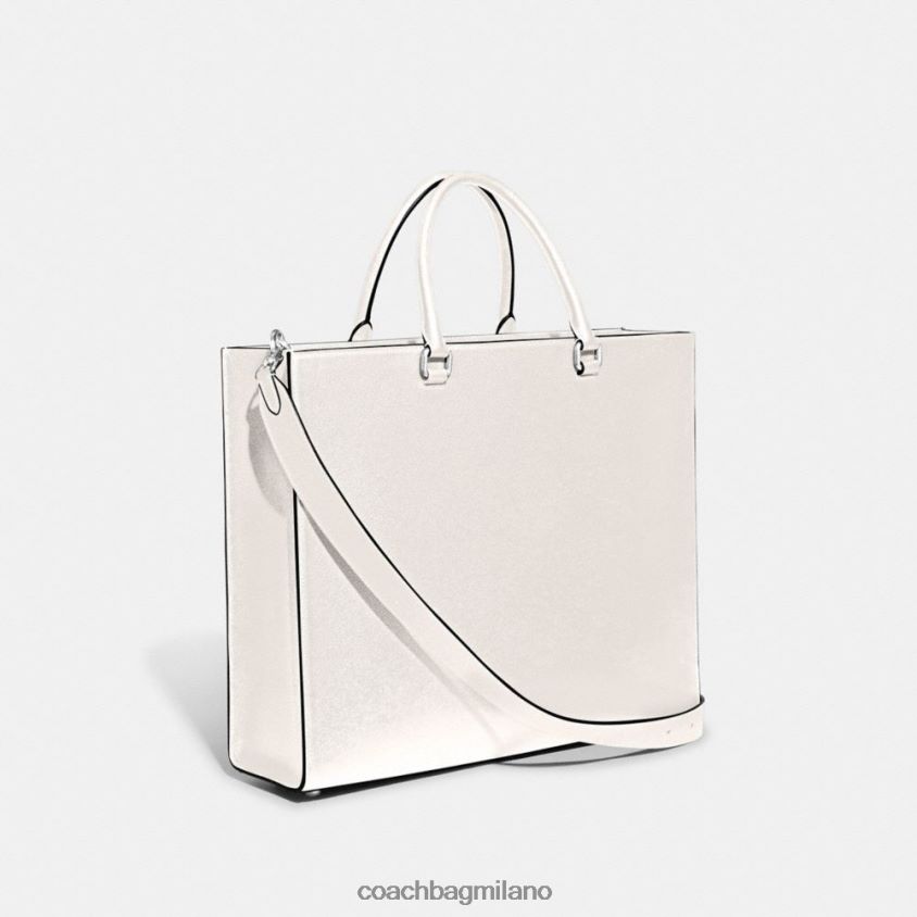 Coach uomini borsa tote 40 con interno in tela firmata gesso FPN0Z8641