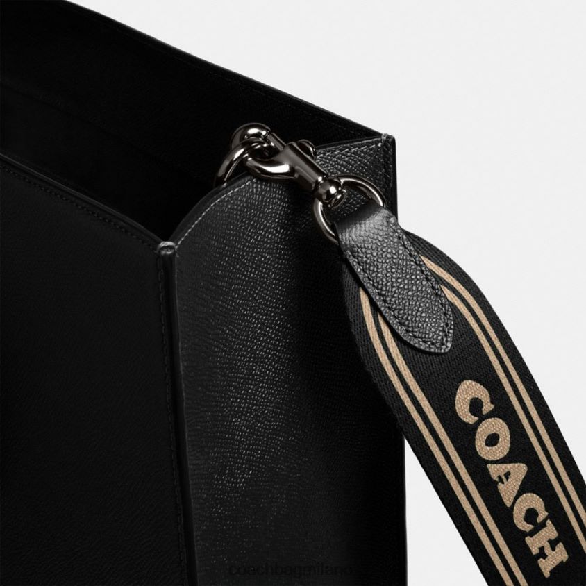 Coach uomini borsa tote 40 con interno in tela firmata nero FPN0Z8638