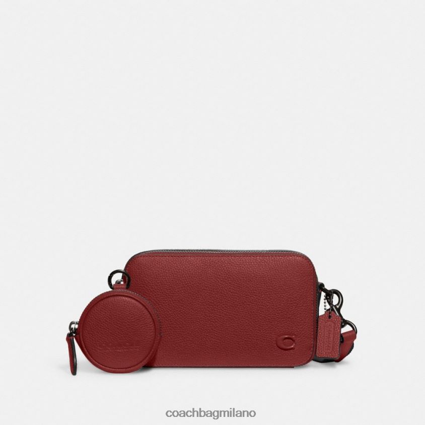 Coach uomini borsa a tracolla sottile charter rosso rubino FPN0Z8649