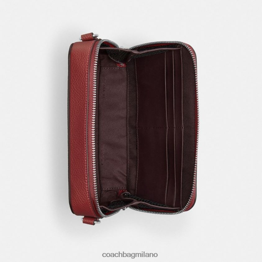 Coach uomini borsa a tracolla sottile charter rosso rubino FPN0Z8649