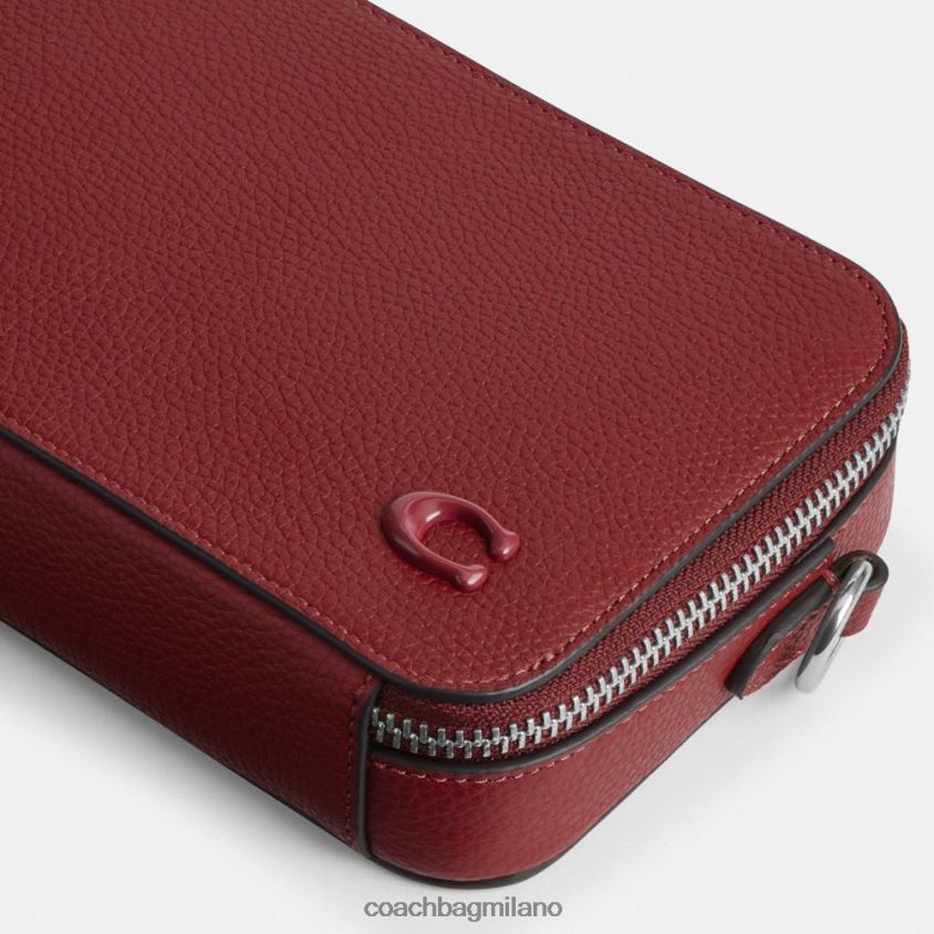 Coach uomini borsa a tracolla sottile charter rosso rubino FPN0Z8649