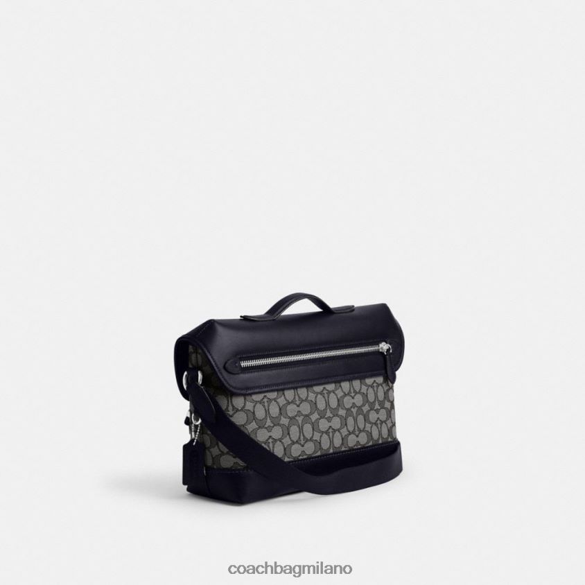 Coach uomini borsa da bici League in caratteristico jacquard marina di mezzanotte FPN0Z8665