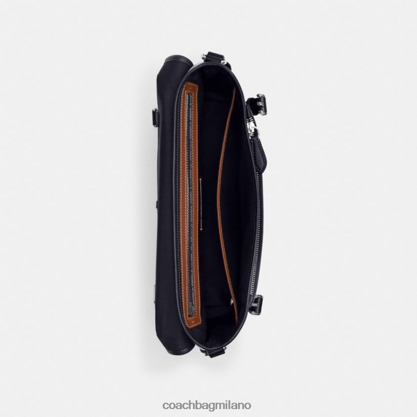 Coach uomini borsa da bici League in caratteristico jacquard marina di mezzanotte FPN0Z8665