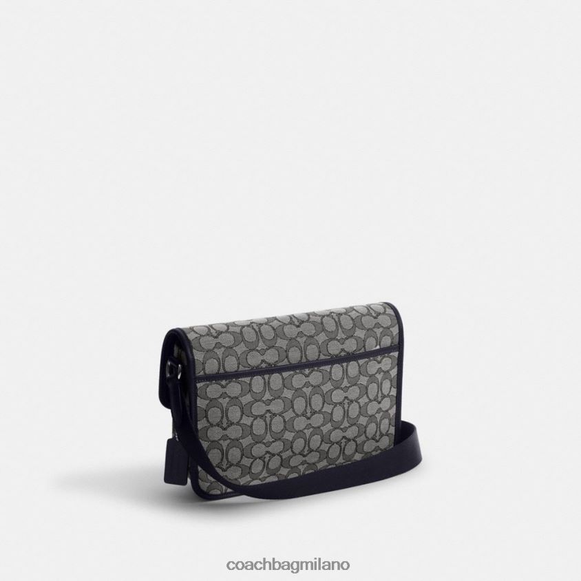 Coach uomini borsa messenger League in caratteristico jacquard marina di mezzanotte FPN0Z8664