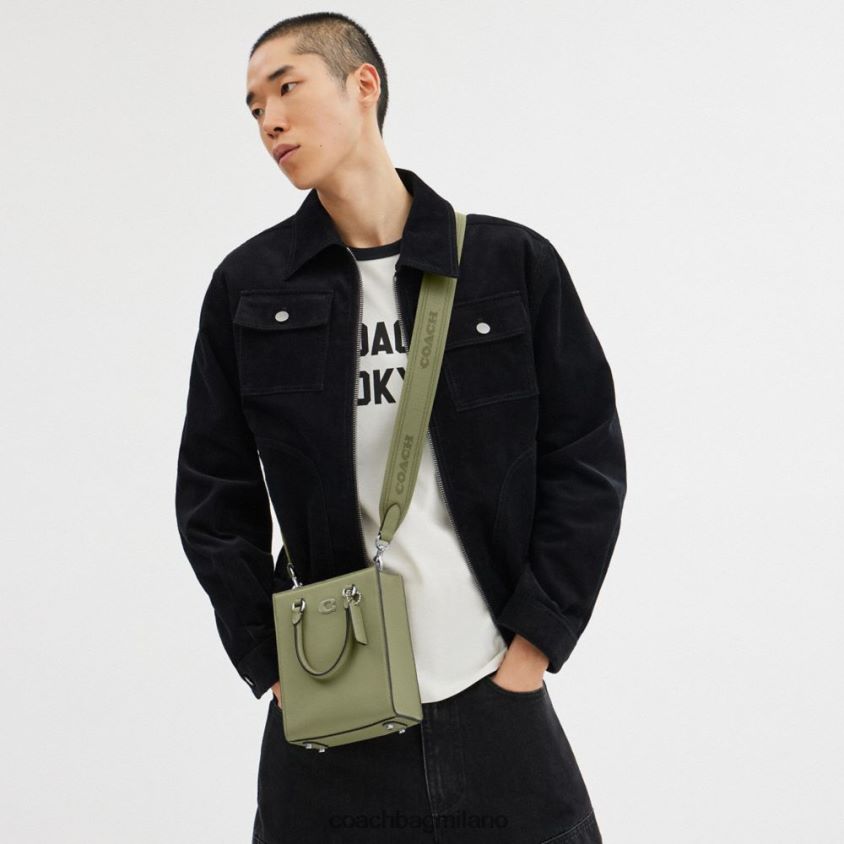 Coach uomini borsa tote 16 con tela firmata muschio FPN0Z8648