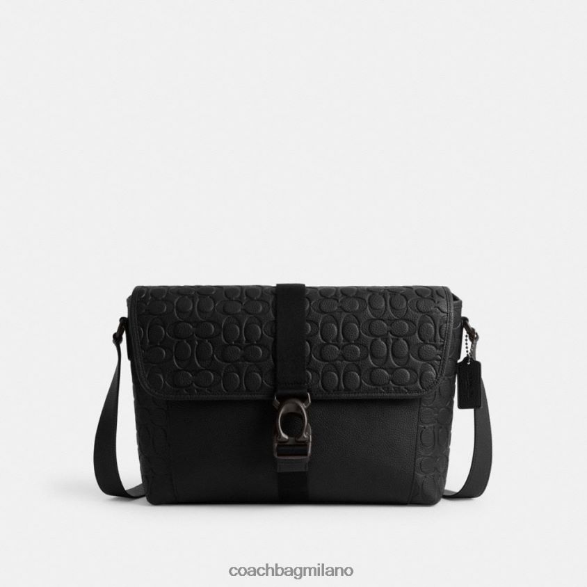Coach uomini messenger Beck in pelle esclusiva nero FPN0Z8651