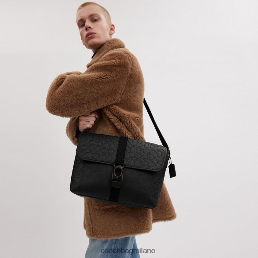 Coach uomini messenger Beck in pelle esclusiva nero FPN0Z8651
