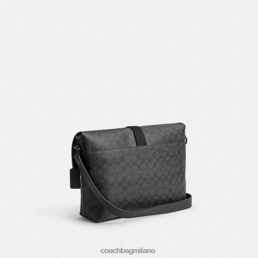 Coach uomini messenger Beck in tela firmata carbone FPN0Z8654