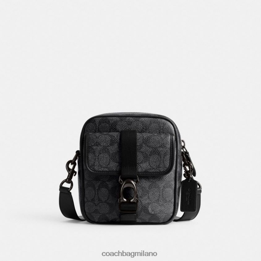 Coach uomini tracolla Beck in tela esclusiva carbone FPN0Z8672