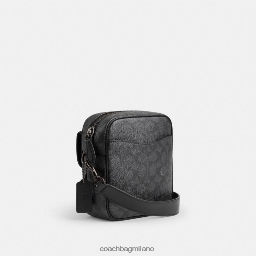 Coach uomini tracolla Beck in tela esclusiva carbone FPN0Z8672