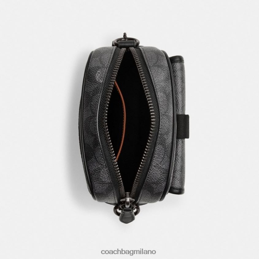 Coach uomini tracolla Beck in tela esclusiva carbone FPN0Z8672