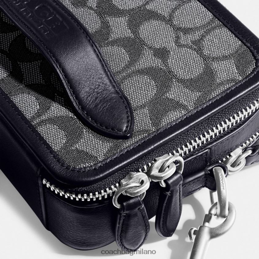 Coach uomini tracolla charter in caratteristico jacquard marina di mezzanotte FPN0Z8667