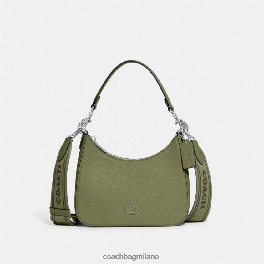 Coach uomini tracolla hobo con tela firmata muschio FPN0Z8646