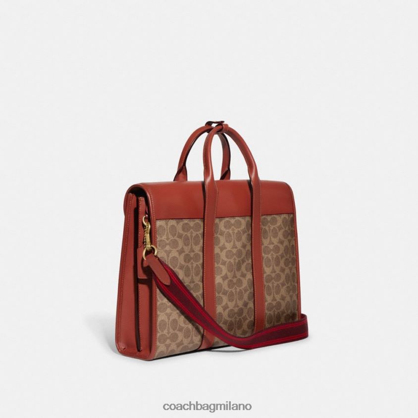 Coach uomini Portafoglio Gotham in tela esclusiva marrone chiaro/ruggine FPN0Z8626