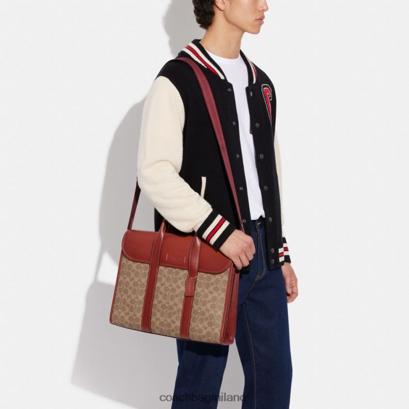 Coach uomini Portafoglio Gotham in tela esclusiva marrone chiaro/ruggine FPN0Z8626