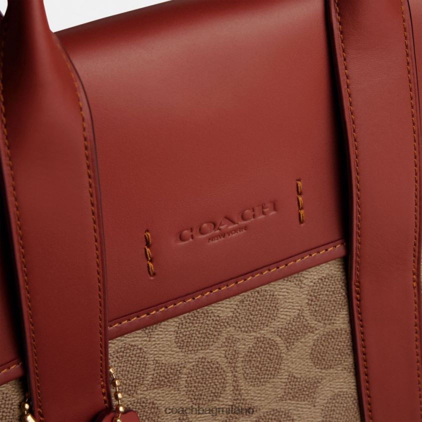Coach uomini Portafoglio Gotham in tela esclusiva marrone chiaro/ruggine FPN0Z8626
