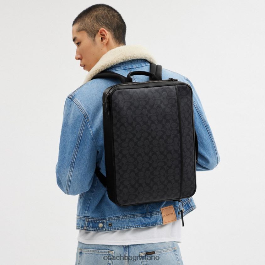 Coach uomini Slip convertibile Gotham in tela esclusiva carbone FPN0Z8617