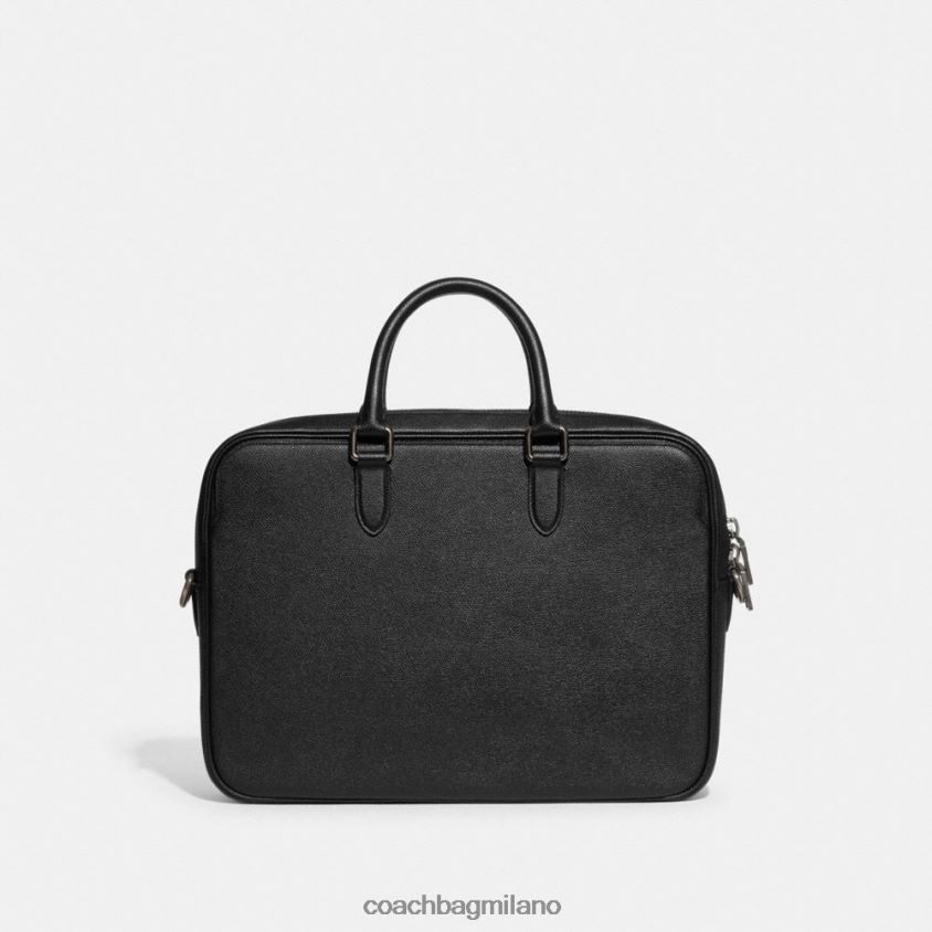 Coach uomini slip Gotham con interno in tela firmata nero FPN0Z8622