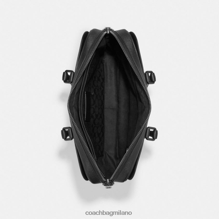 Coach uomini slip Gotham con interno in tela firmata nero FPN0Z8622