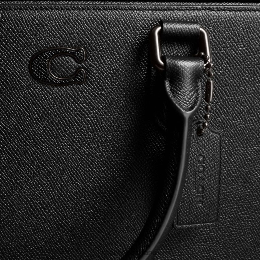 Coach uomini slip Gotham con interno in tela firmata nero FPN0Z8622
