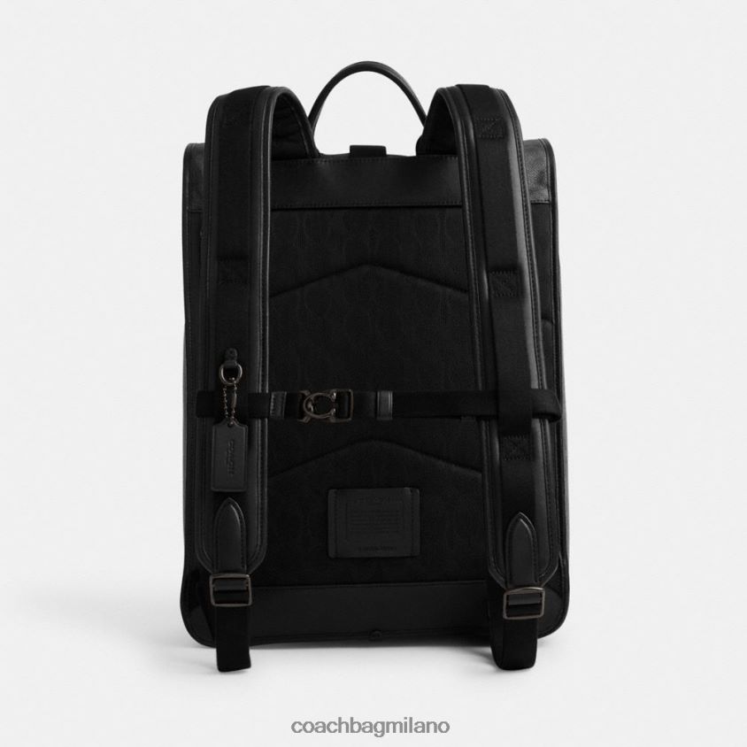 Coach uomini Zaino Beck Roll Top in tela esclusiva carbone FPN0Z8685