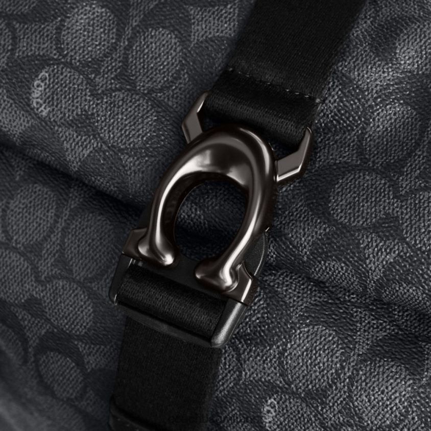 Coach uomini Zaino Beck Roll Top in tela esclusiva carbone FPN0Z8685