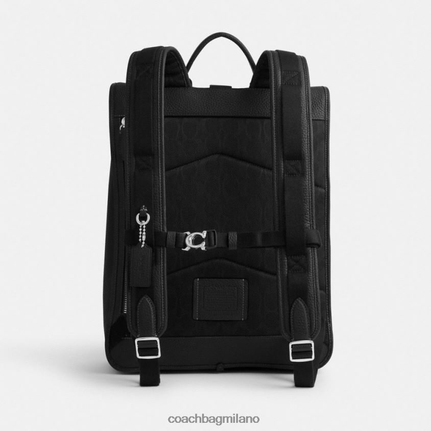 Coach uomini Zaino Beck con chiusura roll-top nero FPN0Z8686