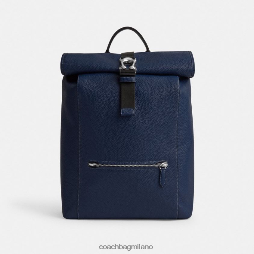 Coach uomini Zaino Beck con chiusura roll-top profondo blu FPN0Z8687