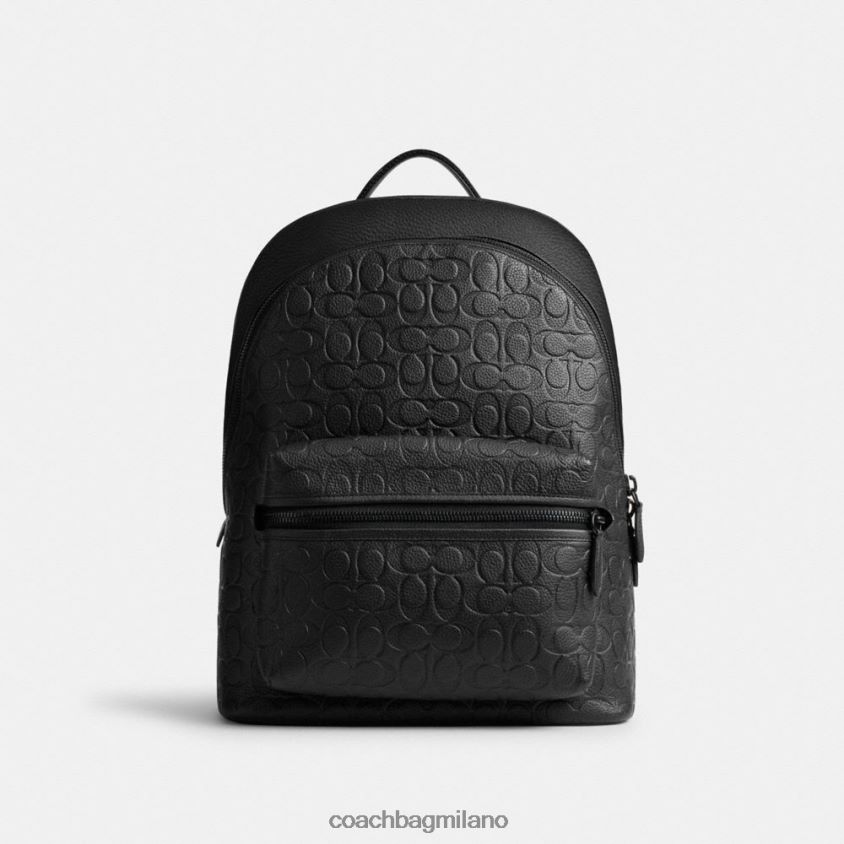 Coach uomini zaino charter in pelle esclusiva nero FPN0Z8677