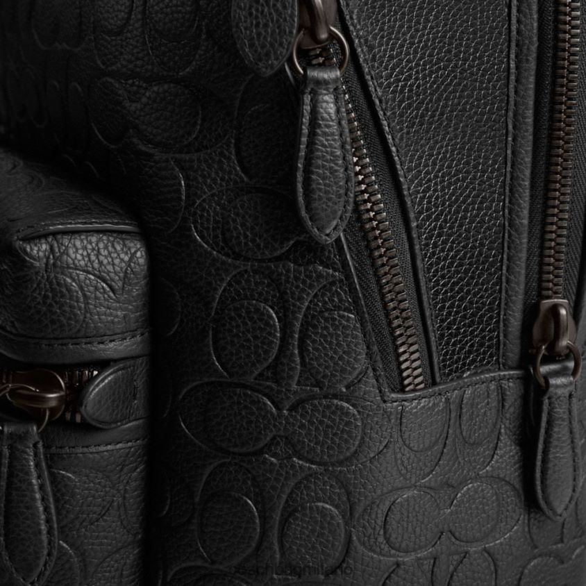 Coach uomini zaino charter in pelle esclusiva nero FPN0Z8677