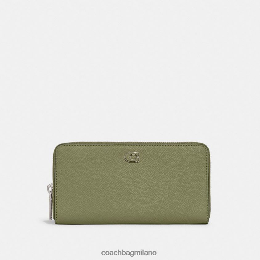 Coach uomini portafoglio a fisarmonica con interno in tela firmata muschio FPN0Z8694
