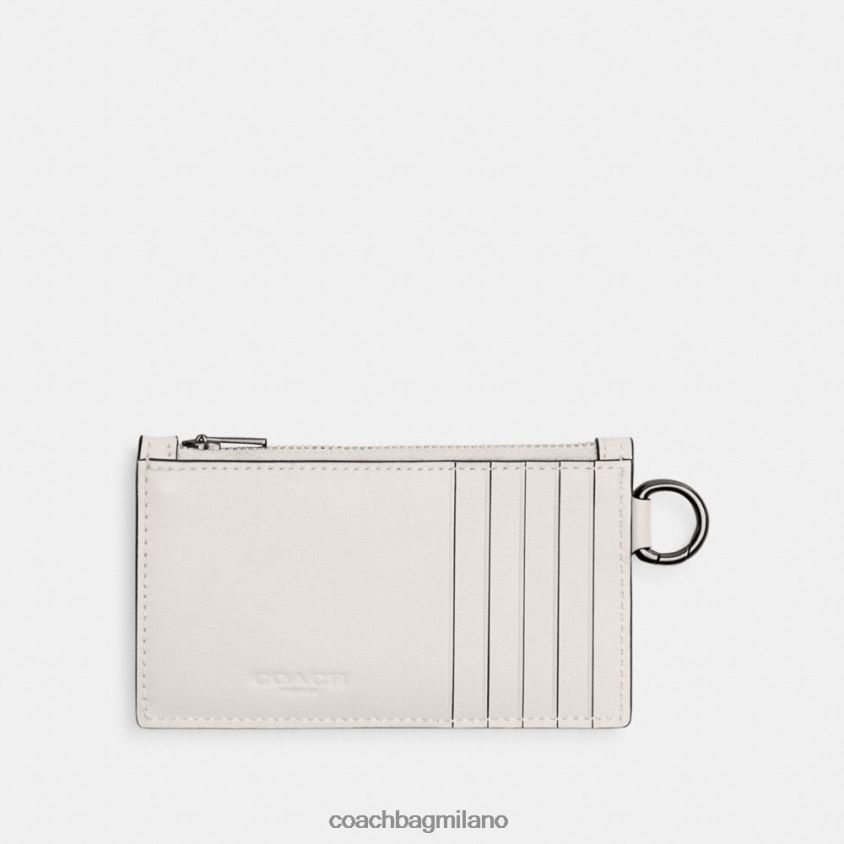 Coach uomini Porta carte con zip Cosmic Coach con Rexy v5/gesso FPN0Z8720