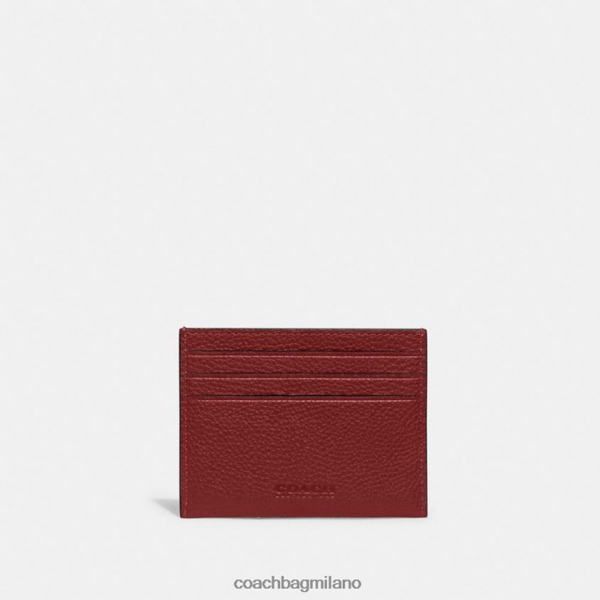 Coach uomini custodia per carte rosso rubino FPN0Z8718
