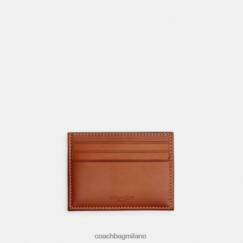 Coach uomini portacarte in jacquard microfirmato cacao/ambra brunita FPN0Z8725