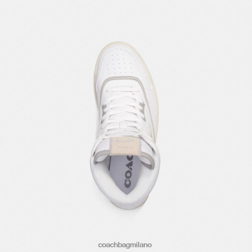Coach uomini scarpa da ginnastica alta c202 bianco ottico FPN0Z8743
