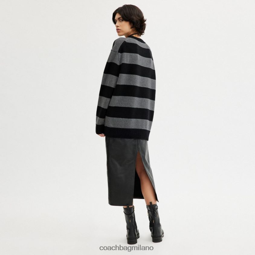 Coach uomini allenatore | Maglione oversize di DC Superman nero/grigio FPN0Z8775