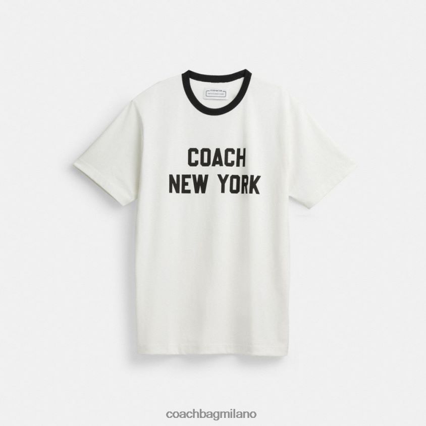Coach uomini maglietta di New York bianco. FPN0Z8763