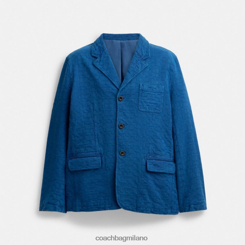 Coach uomini giacca di jeans Blu Reale FPN0Z8762