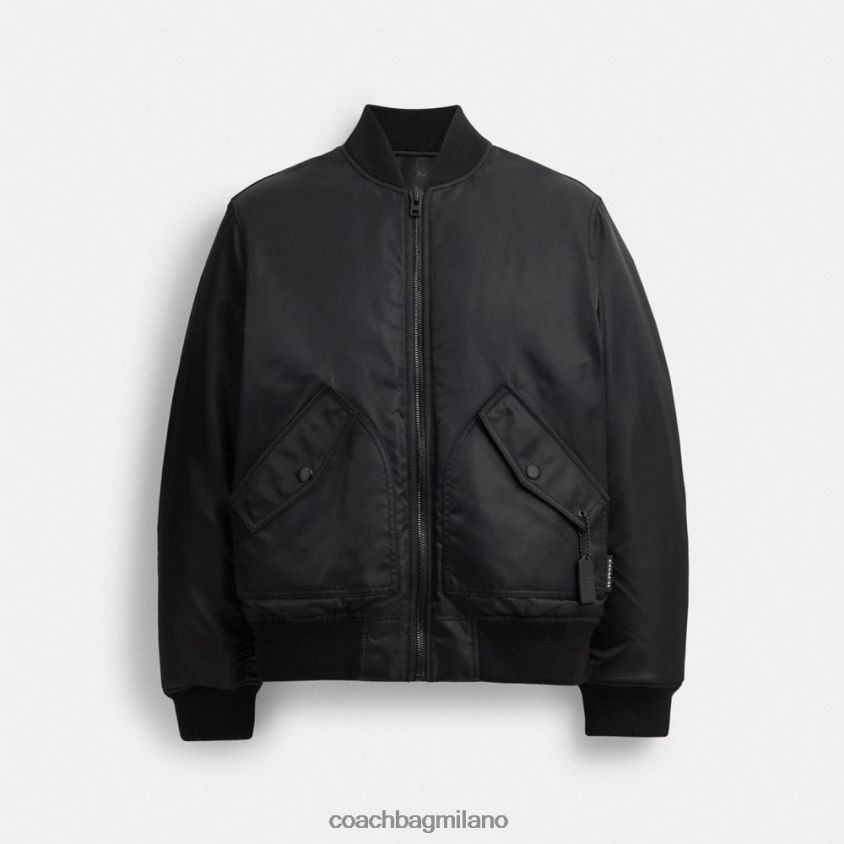 Coach uomini giacca reversibile ma-1 nero FPN0Z8753