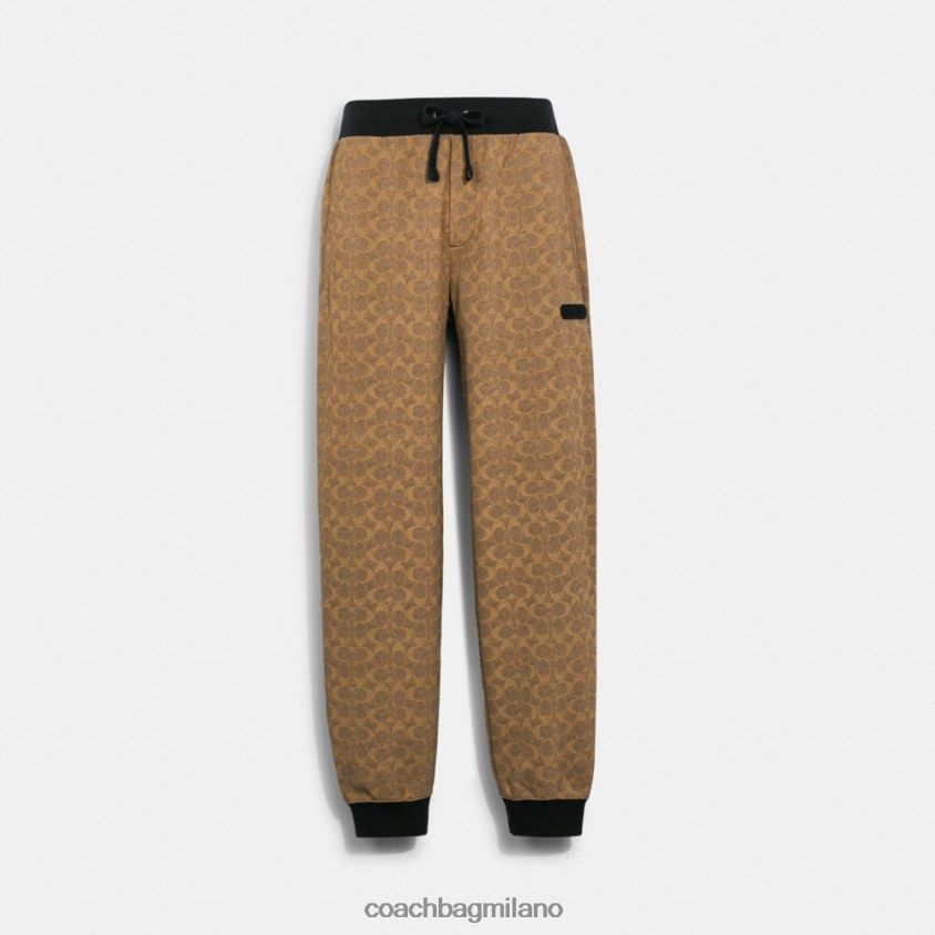 Coach uomini joggers essenziali in firma firma dell'abbronzatura FPN0Z8792
