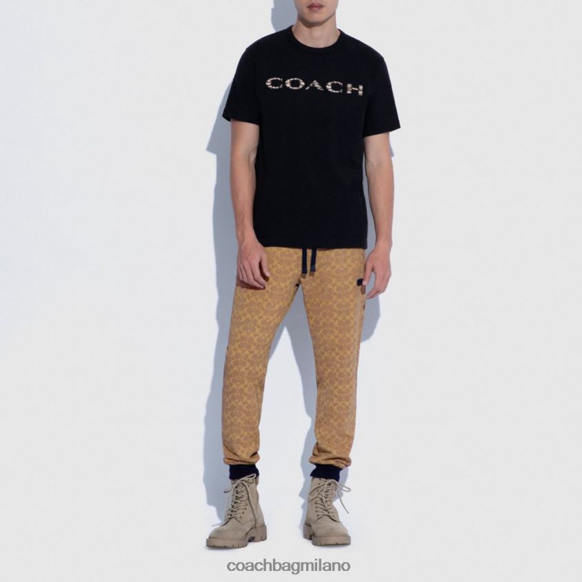 Coach uomini joggers essenziali in firma firma dell\'abbronzatura FPN0Z8792